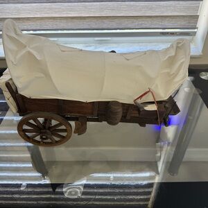 Vintage Wooden Wagon with Cream Cover
